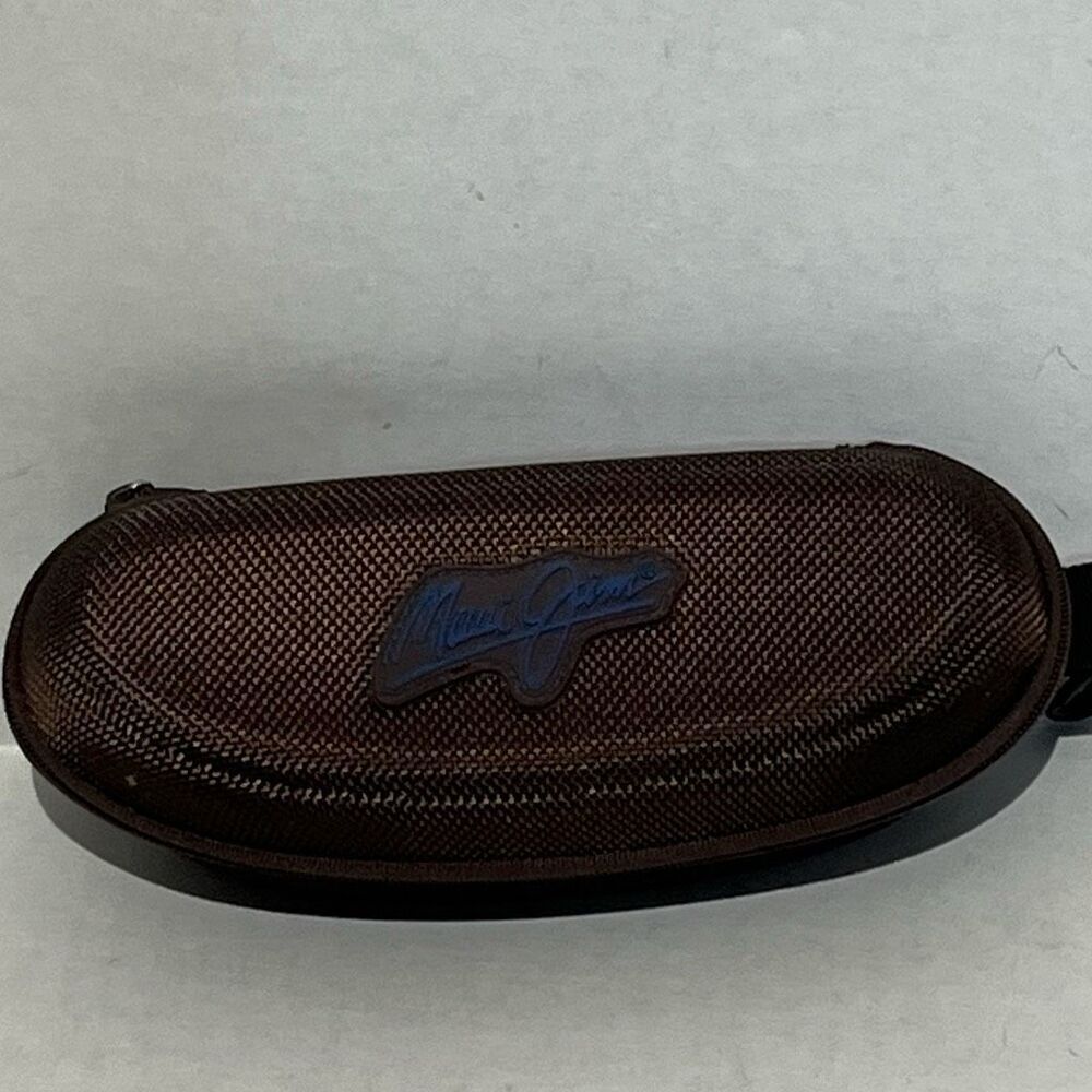 Maui Jim Brown Textured Nylon Clamshell Zip Around Semi-Hard‎ Sunglasses Case